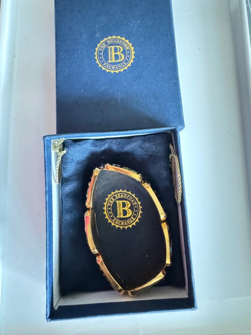 The Bradford Exchange Sophisticated Stretch Link Cat Gold-Tone Bracelet